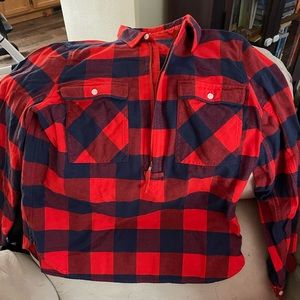 JCrew plaid 1/4 zip up